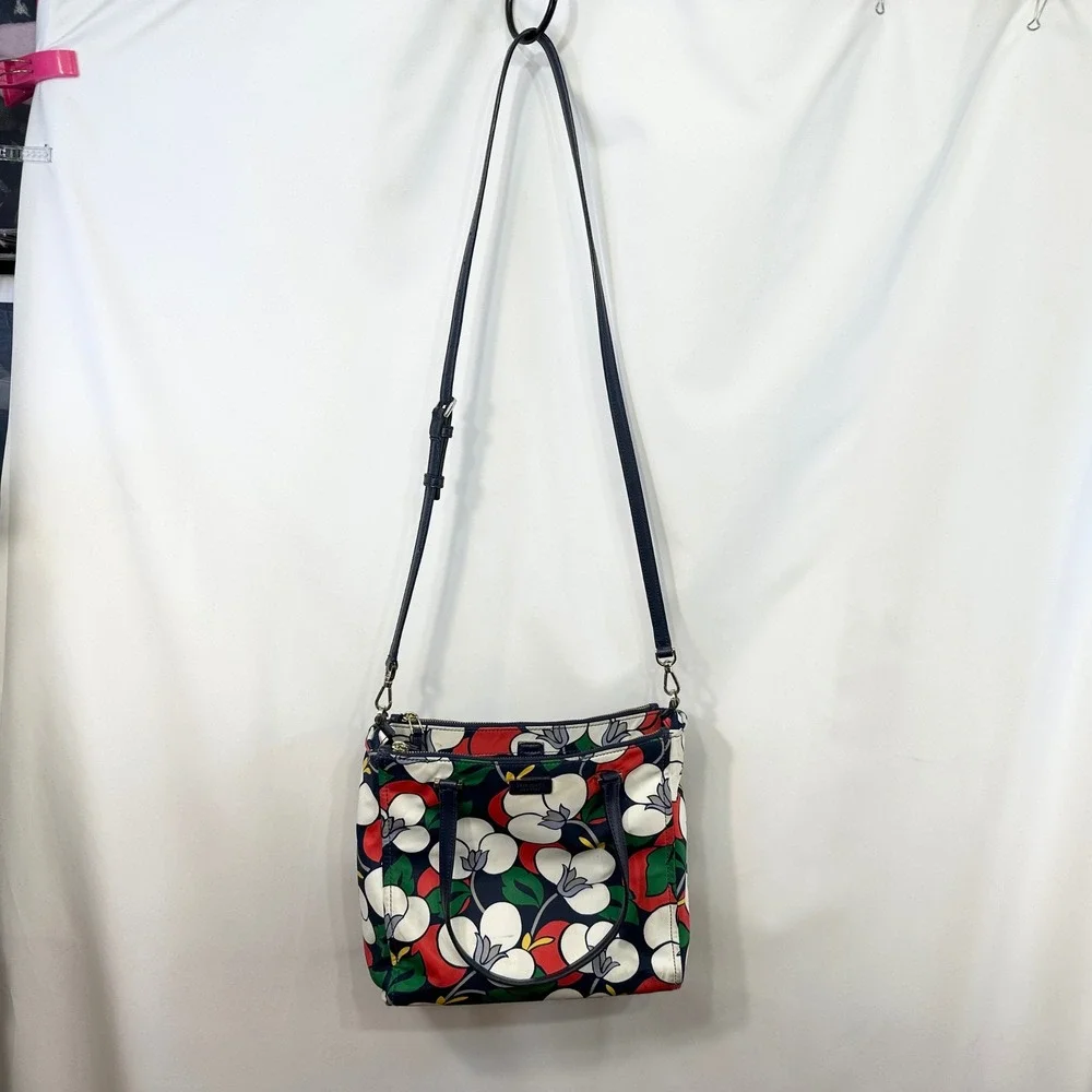 Kate Spade Dawn Breezy Floral Medium Satchel Handbag Purse Crossbody Bag